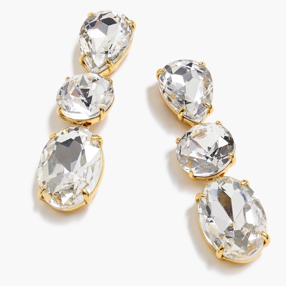 J. Crew Jewelry - HP⭐️JCREW Pear-Shaped Triple Stone Drop Earrings